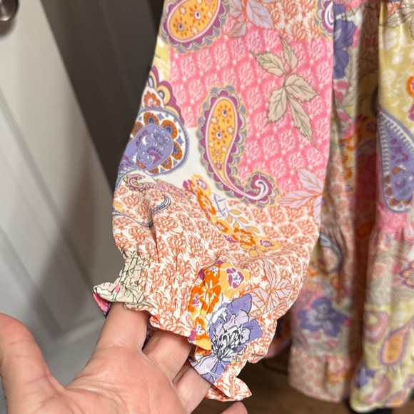 Floral Pink and Purple Dress - Picture 3 of 7